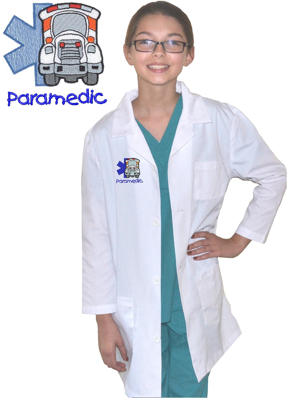 Kids Paramedic Lab Coat with Ambulance